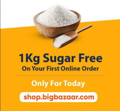 1Kg Sugar for Free on 1st Order @ BigBazaar