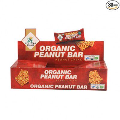 24Mantra Organic Peanut Chikki, (33g*30N).