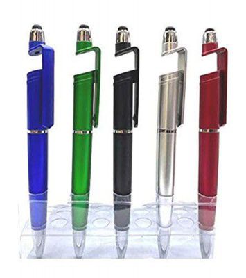 3 in 1 Ballpoint Function Stylus Pen with Mobile Stand Set of 5 PENS