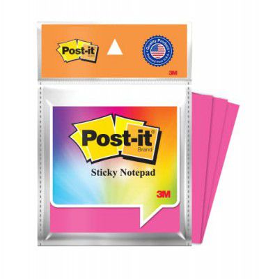 3M Post-it Sticky Notes Pad | Assorted colours | Pack of 3 (100 Sheets each) | 3 x 3 | For notes, reminders, study, school and organizing