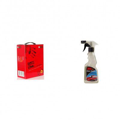 3M Small Car Care Kit+3M IA260100036 Car Care Glass Cleaner (250 ml)