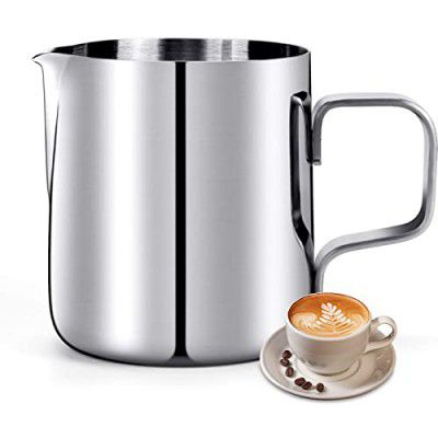 5 Oz. Milk Pitcher, HULISEN Stainless Steel Espresso Pitcher Latte Frothing Pitcher