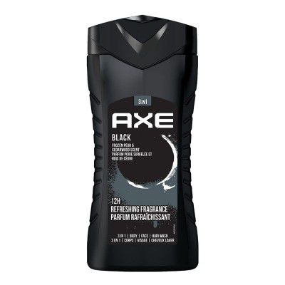 Axe Black 3 In 1 Body, Face & Hair Wash For Men, Long-Lasting Refreshing, 250Ml