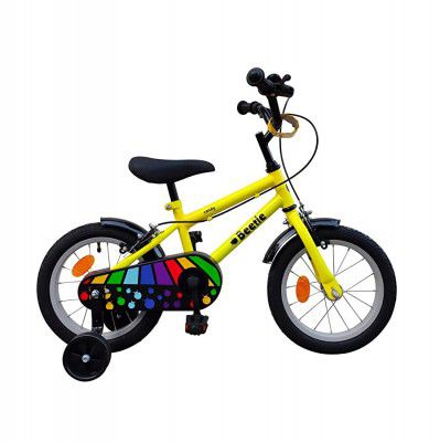 Beetle Unisex Kids Candy, 14T, 9 Inches Steel Frame Support Wheels