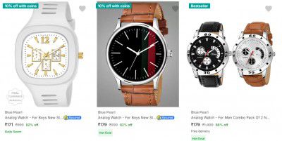 Blue Pearl Wrist Watches Upto 88% Off