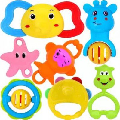 Cable World Infant Colourful Plastic Non Toxic Set Of 7