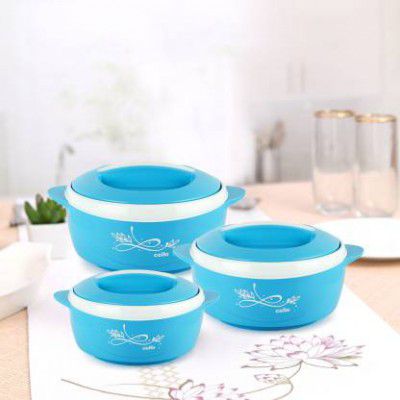 Cello Sapphire Pack of 3 Thermoware Casserole Set (500 ml, 1000 ml, 1500 ml)