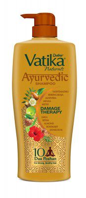 Dabur Vatika Ayurvedic Shampoo - 640ml | Damage Therapy