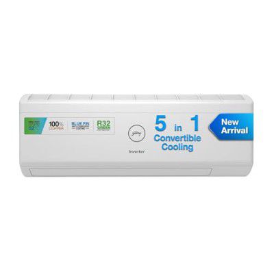 Godrej  AC 1.5T EI 18IINV5R32 WWR 1.5 Ton 5 Star, 5-in-1 Convertible Cooling, Inverter Split AC (White)