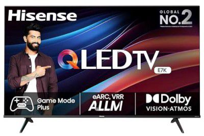 [Extra ₹3750 OFF] Hisense 43" 4K Ultra HD Smart QLED TV 43E7K