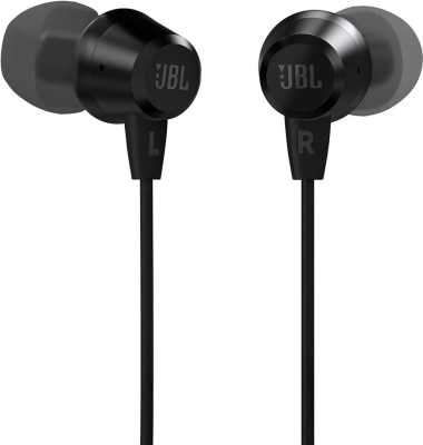 JBL JBLT50HI Wired Earphone with Mic (In-Ear, Black)