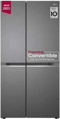 LG 650 L Frost Free Side by Side Convertible Refrigerator (GL-B257HDS3)