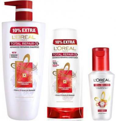 L'Oreal Paris Total Repair 5 Combo - Shampoo, Conditioner and Serum (3 Items in the set)