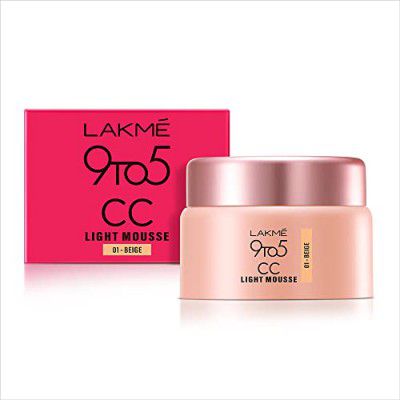 Lakme 9to5 CC Light Mousse with Vitamin E & a Hint of Foundation, 25gm - Beige