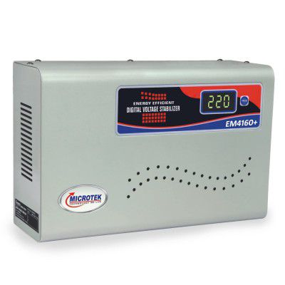 Microtek EM4160+ Digital Display For AC upto 1.5Ton (160V-285V) Voltage Stabilizer