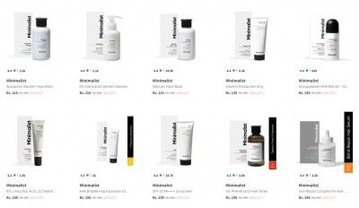 Minimalist Skin Care Upto 60% Off