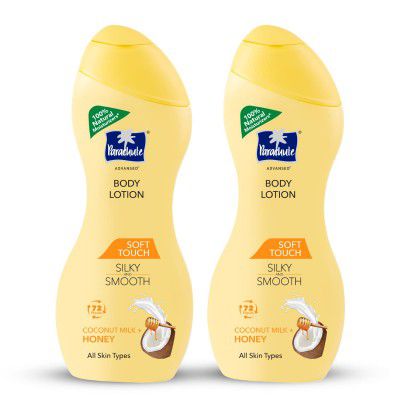 Parachute Advansed Soft Touch Body Lotion for Women & Men, All Skin types, 250ml (Pack of 2) | Pure Coconut Milk & Honey, 100% Natural, 72h Moisturisation