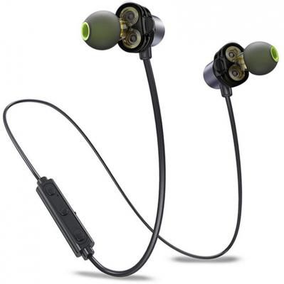 Probus X690BL Dual Driver Wireless Bluetooth Earphone Pure Bass Bluetooth Headset with Mic (Black, In the Ear)