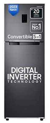 Samsung 301 L 3 Star Convertible 5-in-1 Digital Inverter Frost Free Double Door Refrigerator (RT34C4523B1/HL)