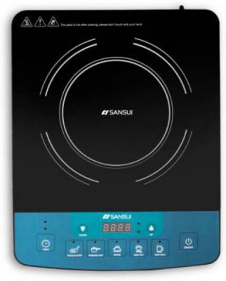 Sansui ProHome 1800W Induction Cooktop (Black, Blue, Push Button)