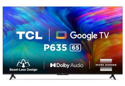 TCL 65" Bezel-Less Series 4K Ultra HD Smart LED Google TV 65P635 (Black)