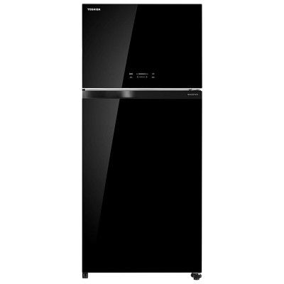 Toshiba 661 Litres 2 Star Frost Free Real Inverter Double Door Refrigerator (GR-AG66INA, Black Glass)