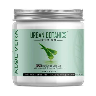 UrbanBotanics 99% Pure Aloe Vera Skin/Hair Gel With Vitamin E & Natural Emollients (Paraben Free), 200g