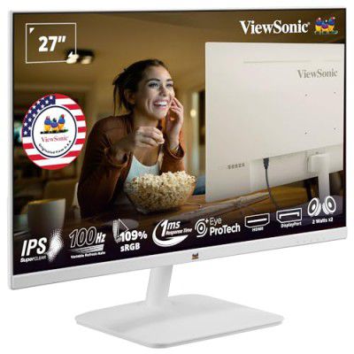 ViewSonic (27") White Monitor Full HD IPS | VA2732-M