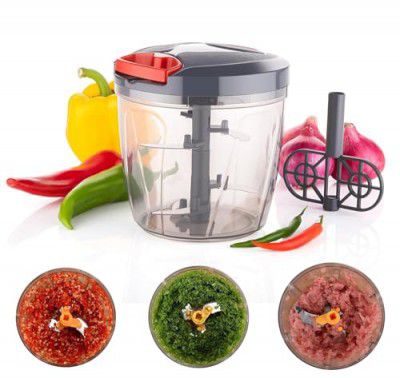 AADHIK 900ml Big Vegetable Cutter – 3 Stainless Steel Blades