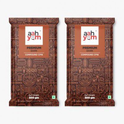 Aah Yum Premium Dark Compound Slab CP 16, 500g (Pack of 2) Bars (2 x 250 g)