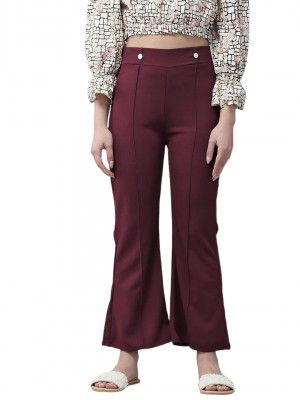 Aarika Women's Regular Pants (PL-AF-2211_Maroon