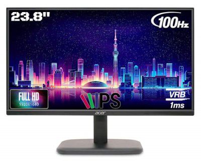 Acer EK240Y E (23.8") IPS Full HD 1920x1080 Backlit LED LCD Monitor I 1 MS VRB, 100Hz Refresh  I Zero FrameI  (Black)