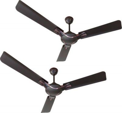 ACTIVA COROLLA SMOKE PACK OF 2 1200 mm Energy Saving 3 Blade Ceiling Fan  (multicolor, Pack of 2)