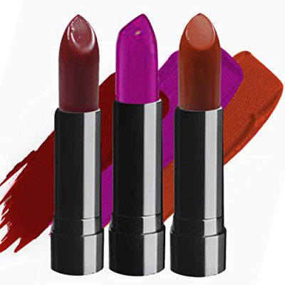 Adbeni Lipstick Senstional Red Set Of 3, 4.5g Each | Long Lasting, Hydrating & Lightweight, One Swipe Pigmentation