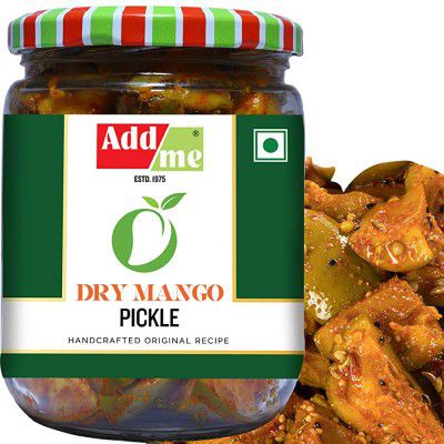 Add Me Homemade Dry Mango Pickle Less Oil 500gm Aam ka Sukha Achar 500g Glass Pack