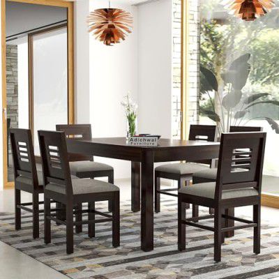 Adichwal Furniture Solid Sheesham Wood 6 Seater Dining Table Set