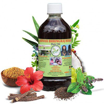 Adivasi Bhringraj Herbal Hair Oil 250ml. 100% NATURAL 