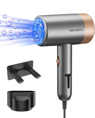 AEXERO Hair Dryer For Men And Women,1400 Watts Portable Hair Dryer (Rose Gold)