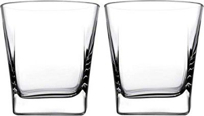 Afast Multipurpose Food Grade Designer Transparent Water Glass Set of 2 Capacity 180 ML