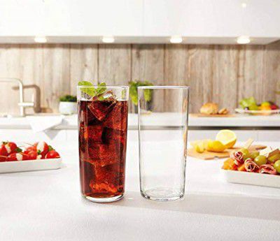 Afast Multipurpose Food Grade Designer Transparent Water Glass Set of 2 Capacity 300 ML 