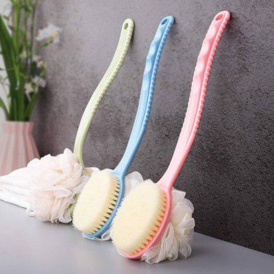 Afrodite Body Brush Back Scrubber for Shower Bath Back Scrubber with Soft Loofah