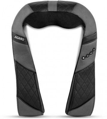 AGARO 33638 Elite Electric Shiatsu Neck And Back Pillow Massager With LukeWarm Heating Massager (Grey)