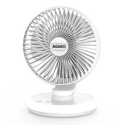 AGARO Alpha Desktop Fan Light, 4 Inches, 4 Speeds, Oscillating Table Fan