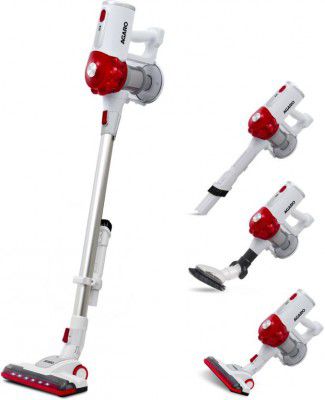 AGARO Regency Stick Vacuum Cleaner Cordless Vacuum Cleaner (White, Red)