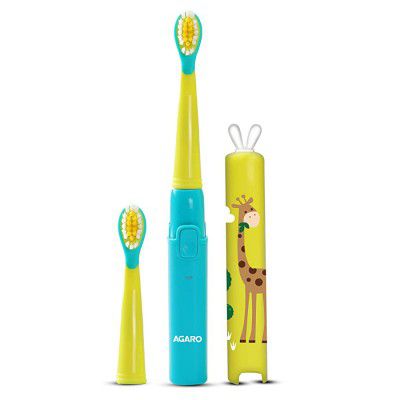 AGARO REX Sonic Electric Kids Toothbrush with 3 Brushing Modes & Rechargeable Battery, Power Tooth Brush, (Blue)