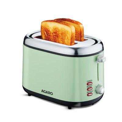 AGARO Royal 2 Slice Stainless Steel Pop-Up Toaster