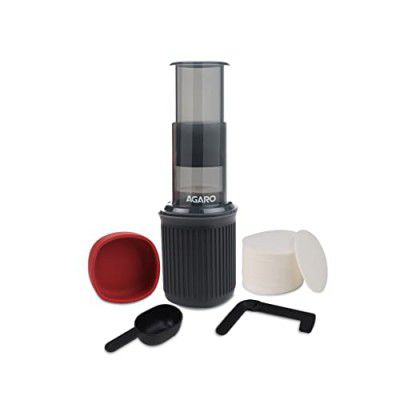 AGARO Royal Manual Press Coffee Espresso Maker With Travel Cup, Travel Coffee Maker, Portable, Bonus 500 Paper Filter