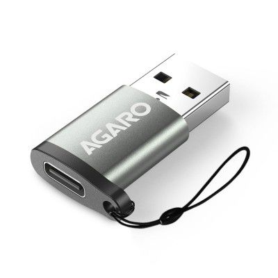 AGARO USB Type C Female to USB Male OTG Adapter, Works with Laptops,Chargers,and More Devices with Standard USB A Interface