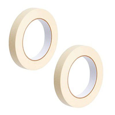 AIPL Masking Tape - 20 Meter Length 12MM / 0.5" - 2 Rolls Per Pack