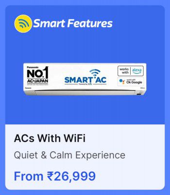  Air Conditioners with WIFI from Rs. 26999  in Flipkart Big Billion Days Sale.